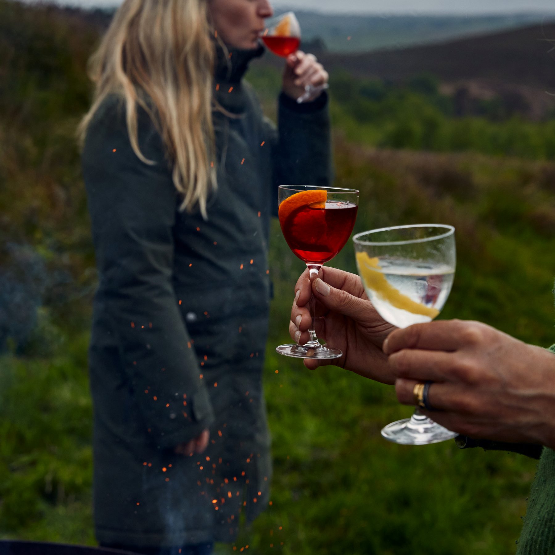 Two Hepple cocktails on the estate
